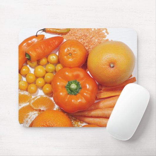 Eine Auswahl an Orangenfrüchten und -gemüse. Mousepad (Mit Mouse)