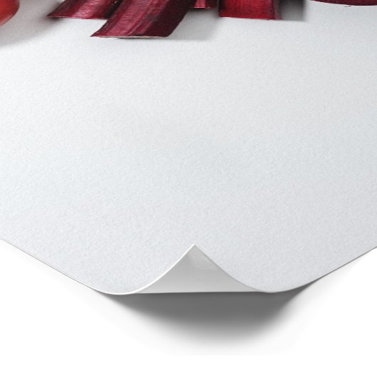 Eine Auswahl an rotem Obst und Gemüse. Poster (Ecke)