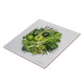 Eine Auswahl der grünen Früchte u. des Gemüses Fliese (Seite)