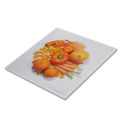 Eine Auswahl der orange Früchte u. des Gemüses Fliese (Seite)