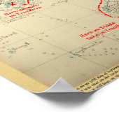 Eine authentische 1690 Pirate Map (mit Verzierunge Poster (Ecke)