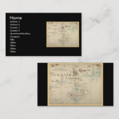 Eine authentische 1690 Pirate Map Visitenkarte (Vorne/Hinten)