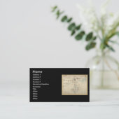 Eine authentische 1690 Pirate Map Visitenkarte (Stehend Vorderseite)