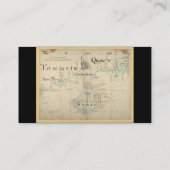 Eine authentische 1690 Pirate Map Visitenkarte (Rückseite)