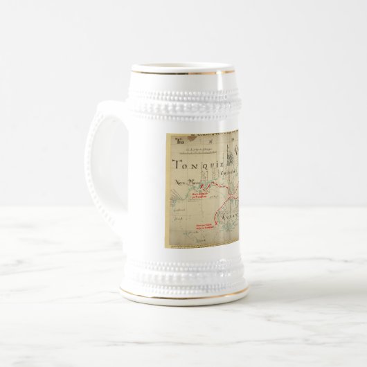 Eine authentische 1690 Piraten-Karte (mit Bierglas (Vorderseite Links)