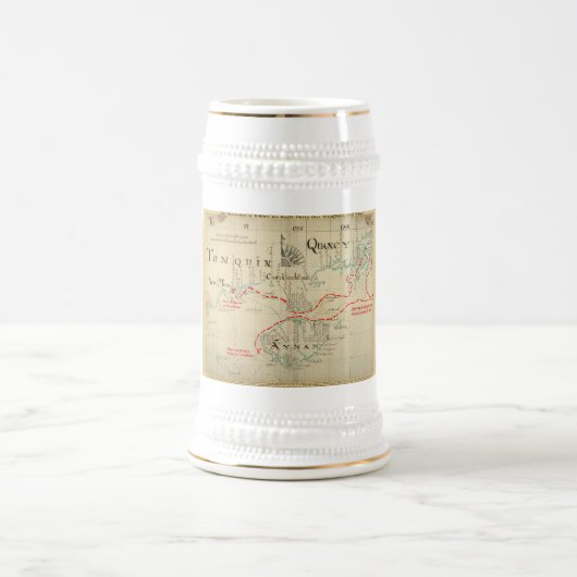 Eine authentische 1690 Piraten-Karte (mit Bierglas (Mittel)