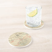 Eine authentische 1690 Piraten-Karte (mit Sandstein Untersetzer (Seite)