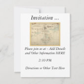 Eine authentische Piratenkarte 1690 Einladung (Rückseite)