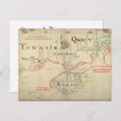 Eine authentische Piratenkarte 1690 (mit Verzierun Einladung (Vorne/Hinten)