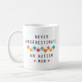 Eine Autismus-Mama nie unterschätzen Kaffeetasse (Links)