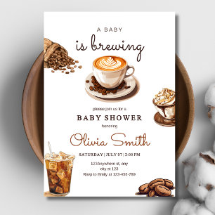 Eine Baby Brauerei-Baby-Party, Kaffee Baby-Party Einladung
