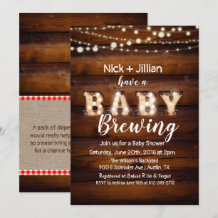Eine Baby ist im Anmarsch Baby Shower Einladung