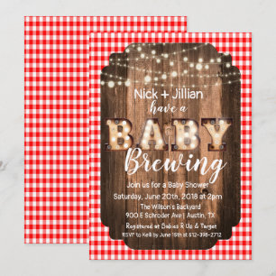 Eine Baby ist im Anmarsch Baby Shower Einladung