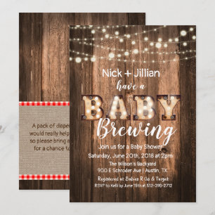 Eine Baby ist in Arbeit Baby Shower Einladung