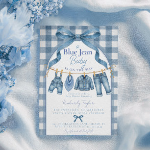 Eine Baby-Party für einen Jungen im Stil von Blue Einladung