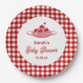 Eine Baby-Party mit kleinen Fleischbällchen Pappteller (Vorderseite)