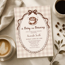 Eine Babybrauerei Kaffee Baby Shower Einladung