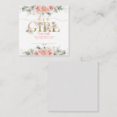 eine Babydusche-Abschlusskarte Begleitkarte (Vorne/Hinten)