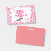 eine Babydusche Ausweis (Vorder- & Rückseite)