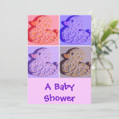 Eine Babydusche Einladung (Stehend Vorderseite)