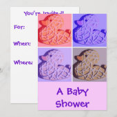 Eine Babydusche Einladung (Vorne/Hinten)