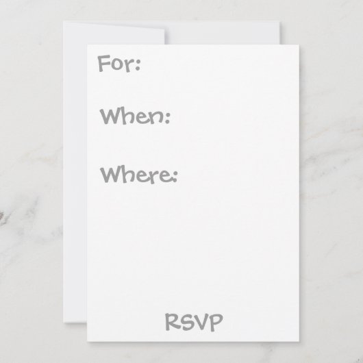 Eine Babydusche Einladung (Rückseite)