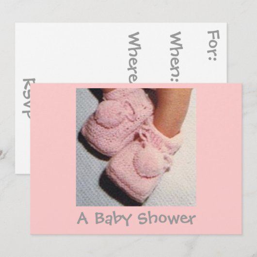 Eine Babydusche Einladung (Vorne/Hinten)