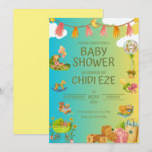 Eine Babydusche-Feier Einladung (Vorne/Hinten)