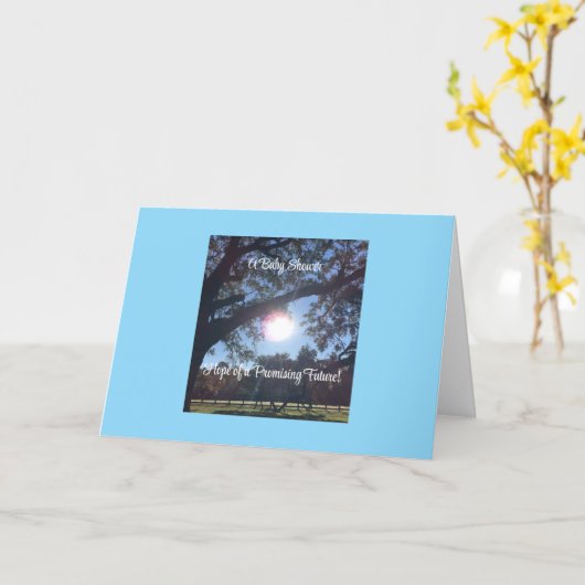 Eine Babyduschkarte Karte (Gelbe Blume)