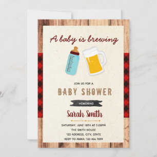 Eine Babyparty-Baby-Einladung zum Brauen Einladung