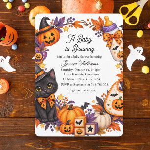 Eine Babyparty braut sich zusammen: Halloween-Baby Einladung