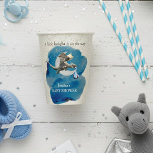 Eine Babyparty für einen kleinen Ritter-Drachen Pappbecher