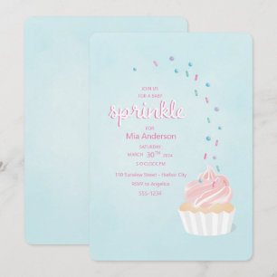 Eine Babysprinkdusche mit Kuchen Einladung