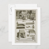 Eine Bäckerei und eine Backenausrüstung, vom Postkarte (Vorne/Hinten)