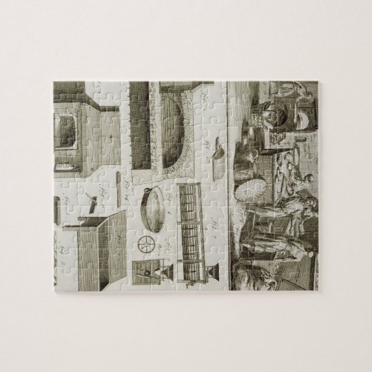 Eine Bäckerei und eine Backenausrüstung, vom Puzzle (Horizontal)