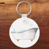 Eine Badewanne Schlüsselanhänger (Vorderseite)