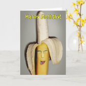 Eine Banane, die Kopfschmerzen spaltet Karte (Gelbe Blume)