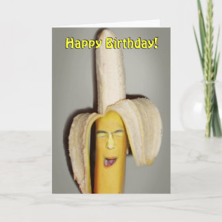 Eine Banane, die Kopfschmerzen spaltet Karte