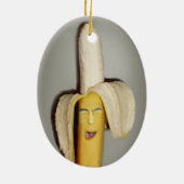 Eine Banane, die Kopfschmerzen spaltet Keramikornament (Hinten)