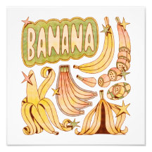 Eine Banane / Illustration von Bananen