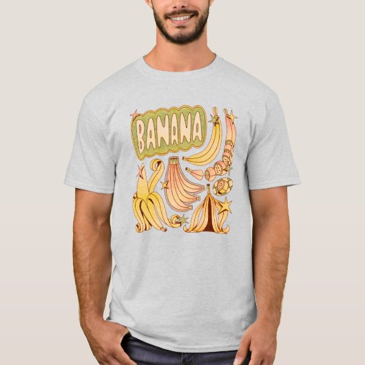 Eine Banane / Illustration von Bananen T-Shirt (Vorderseite)