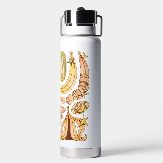 Eine Banane / Illustration von Bananen Trinkflasche (Hinten)
