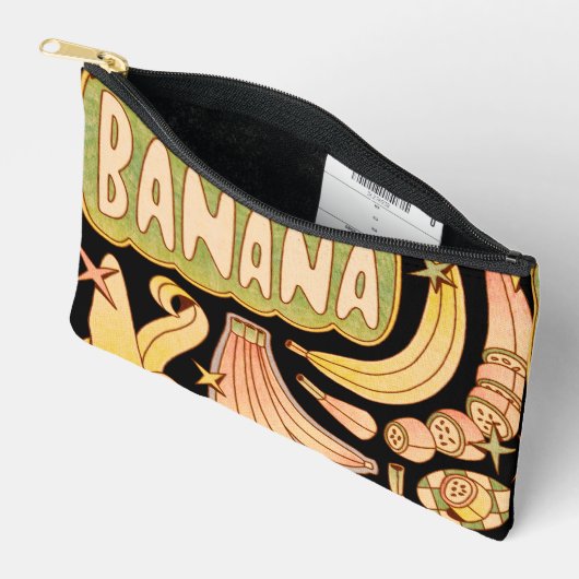 Eine Banane / Illustration von Bananen Zubehörtasche (Offen)