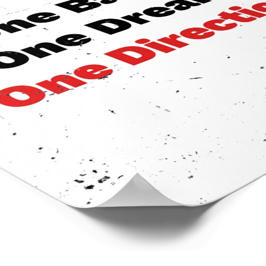 Eine Band eine Traum-eine Richtung Poster (Ecke)