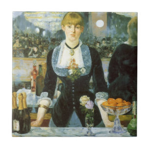 Eine Bar in den Folies-Bergère von Edouard Manet Fliese
