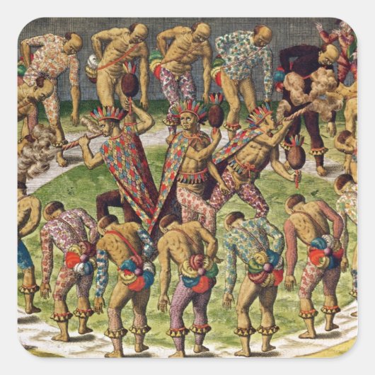 Eine Barbarische Feier Quadratischer Aufkleber (Vorderseite)