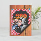 Eine Barbecue-Feier Einladung (Stehend Vorderseite)