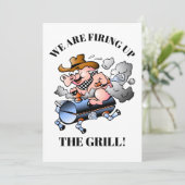 Eine Barbecue-Feier Einladung (Stehend Vorderseite)