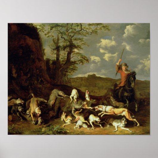 Eine Bärenjagd, 1655 Poster (Vorne)