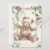 Eine Bärenspezial Cream Baby Dusche Einladung (Rückseite)